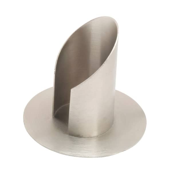 Kerzenständer Rund/ vorne offen silber Kerzenständer Silberoptik ø 4 cm, mit Führung vorne ausgespart online in unserem Shop kaufen