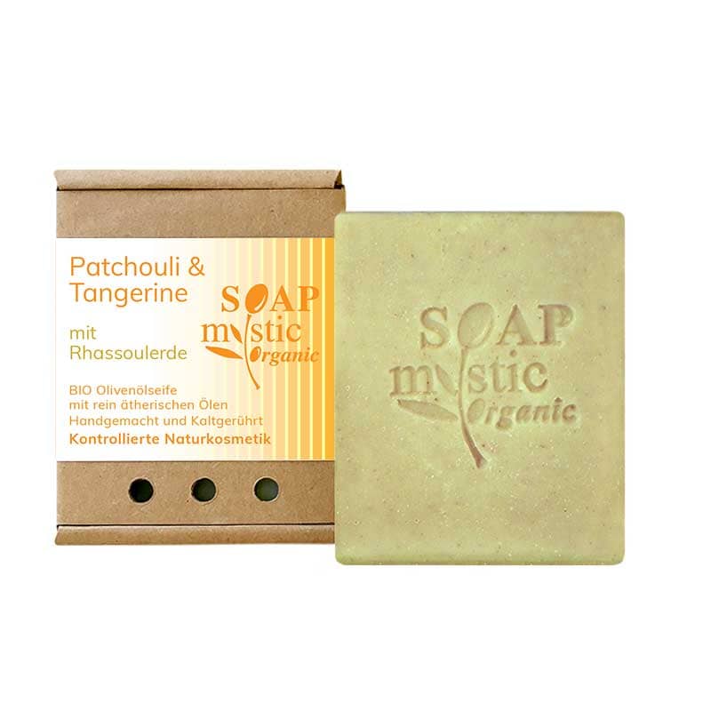 BIO-Oliven?lseife Patchouli & Tangerine Rhassoulerde Hochwertige handgefertigte BIO-Oliven?lseife Patchouli & Tangerine mit Rhassoulerde. Nachhaltig Qualit?tsseifen online kaufen.