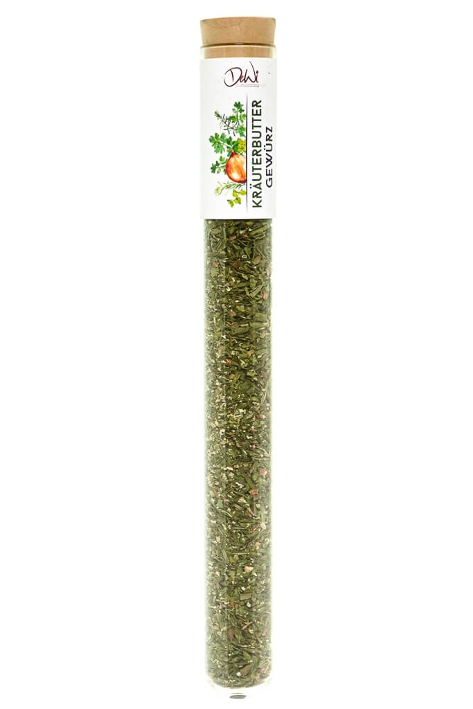 Kr?uterbutter Gew?rz in Spice Tube aus Glas ? 22mm Kr?uterbutter Gew?rz. Nachhaltig im Reagenzglas ? 22mm verpackt. Hochwertige kulinarische Produkte im Onlineshop kaufen.