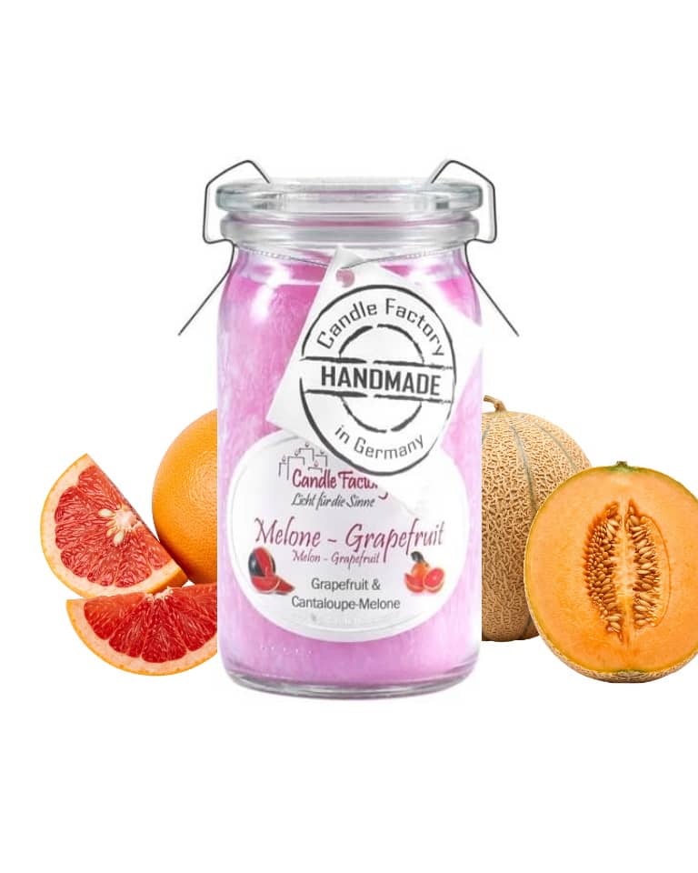 Hochwertige Duftkerze von Candle Factory Melone Grapefruit Baby Mini Jumbo Duftkerze im Glas in der Farbe pink g?nstig in Kerzen Online Shop kaufen. Duftkerzen im Glas. Geschenkidee Melone Grapefruit Baby Mini Jumbo Duftkerze im Glas in der Farbe pink.