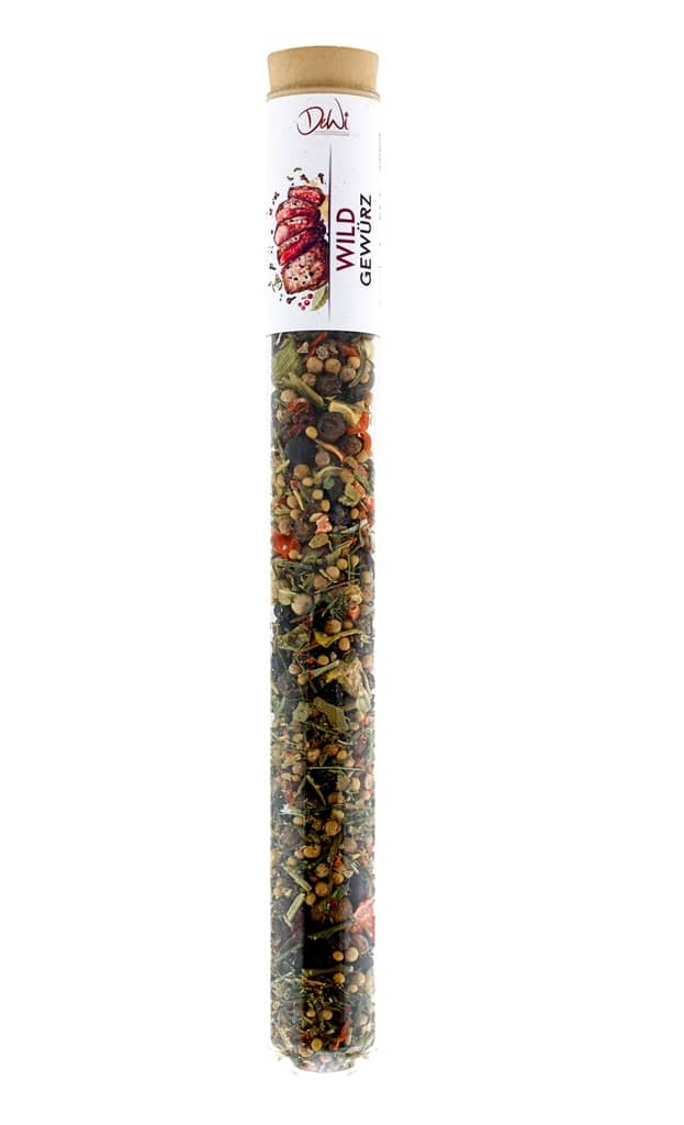 Wild Gewürz in großem Spice Tube aus Glas Ø 22mm