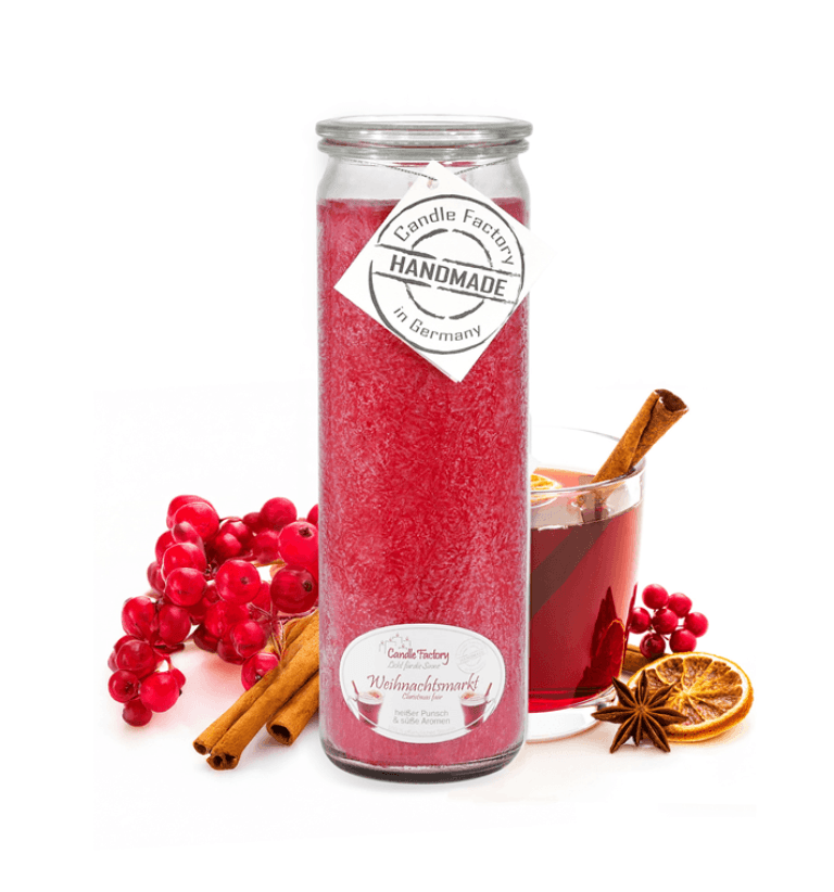Weihnachtsmarkt - Big Jumbo Duftkerze im Glas von Candle Factory