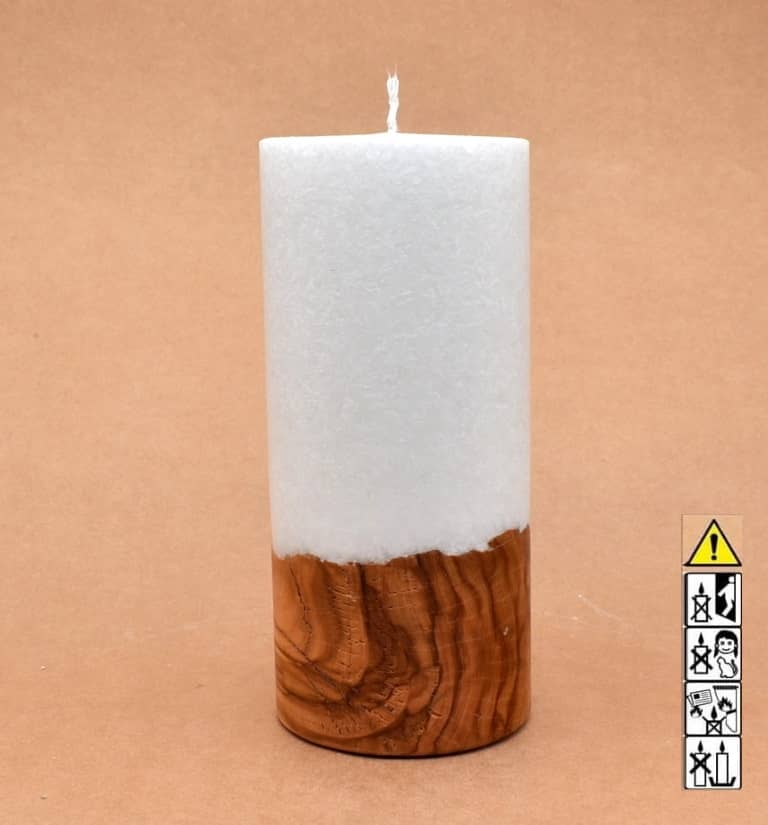 Hochzeitskerze, Kerze mit Holzeinsatz, Teelicht rund, Stearin, im Kerzen online Shop für Hochzeiten bestellen, günstig kaufen.