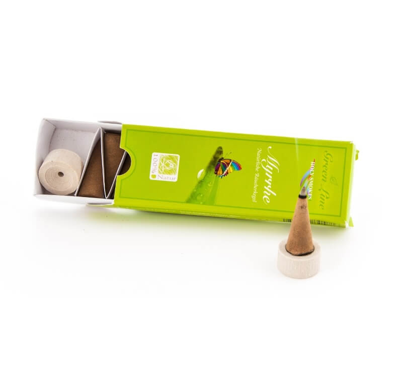 Myrrhe Räucherkegel - Green Line 16 g Räuchern mit Myrrhe Räucherkegel - Green Line 16 g