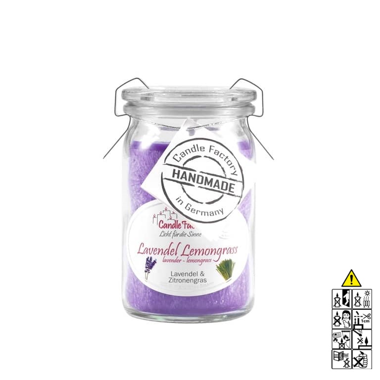 Hochwertige Lavendel Lemongras Baby Jumbo Duftkerze im Glas in der Farbe lila. Hochwertige Duftkerze von Candle Factory Lavendel Lemongras Baby Mini Jumbo Duftkerze im Glas in der Farbe lila g?nstig in Kerzen Online Shop kaufen. Duftkerzen im Glas. Geschenkidee Lavendel Lemongras Baby Mini Jumbo Duftkerze im Glas in der Farbe lila.