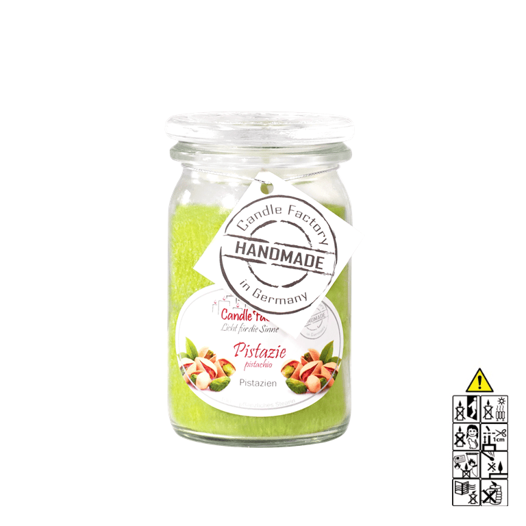 Pistazie - Baby Jumbo Duftkerze im Glas von Candle Factory