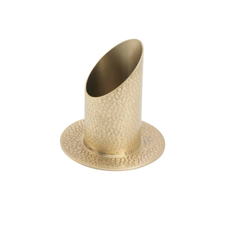 Kerzenständer / Kerzenhalter Ø Innen = 3 cm goldoptik mit Muster matt Kerzenständer / Kerzenhalter Ø Innen = 3 cm goldoptik mit Muster matt