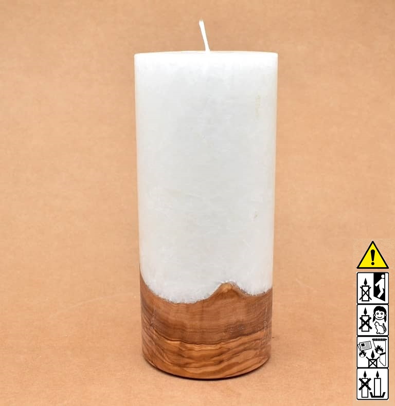Hochzeitskerze, Kerze mit Holzeinsatz, Teelicht rund, Stearin, im Kerzen online Shop für Hochzeiten bestellen, günstig kaufen.