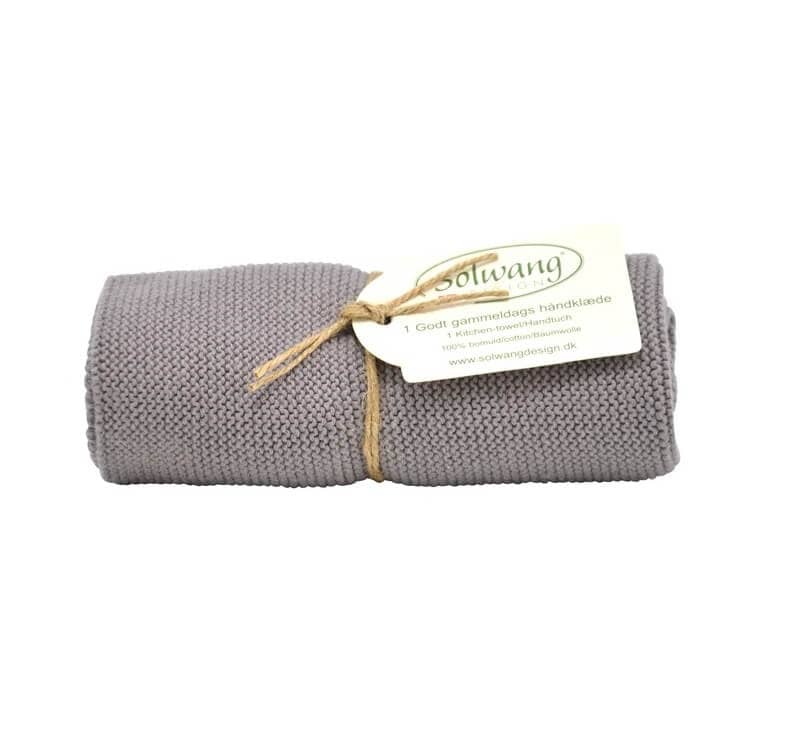 Handtuch von Solwang online kaufen aus 32 x 47 cm Baumwolle gestrickt Warmes Grau