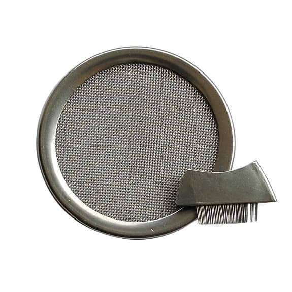 Edelstahl - Räuchersieb 6 cm mit Bürstchen Edelstahl - Räuchersieb 6 cm mit Bürstchen