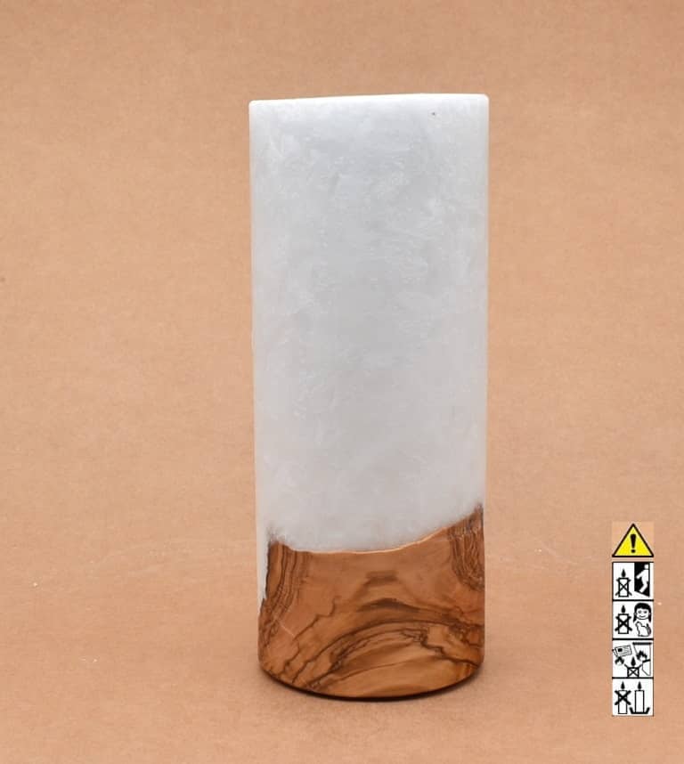 Hochzeitskerze, Kerze mit Holzeinsatz, Teelicht rund, Stearin, im Kerzen online Shop für Hochzeiten bestellen, günstig kaufen.