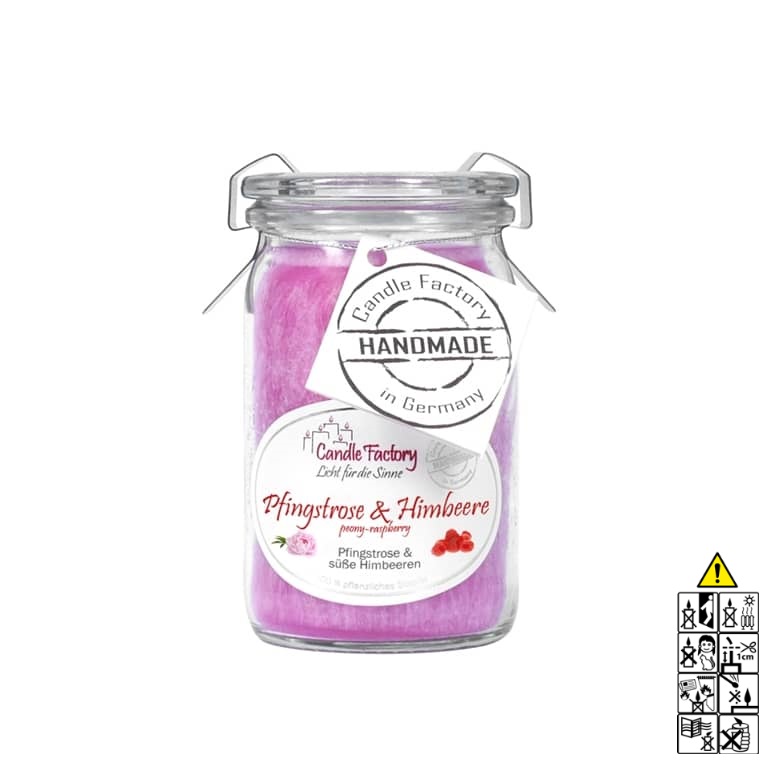 Hochwertige Pfingstrose Himbeere Mini Jumbo Duftkerze im Glas in der Farbe rosa. Hochwertige Duftkerze von Candle Factory Pfingstrose Himbeere Mini Jumbo Duftkerze im Glas in der Farbe rosa g?nstig in Kerzen Online Shop kaufen. Duftkerzen im Glas. Geschenkidee Pfingstrose Himbeere Mini Jumbo Duftkerze im Glas in der Farbe rosa.
