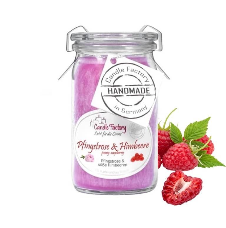 Hochwertige Duftkerze von Candle Factory Pfingstrose Himbeere Mini Jumbo Duftkerze im Glas in der Farbe rosa g?nstig in Kerzen Online Shop kaufen. Duftkerzen im Glas. Geschenkidee Pfingstrose Himbeere Mini Jumbo Duftkerze im Glas in der Farbe rosa.
