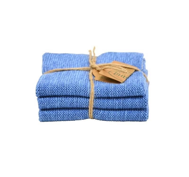  Wischtuch 3er Set von Solwang online kaufen aus 25 x 25 cm Baumwolle gestrickt Blaue Farben