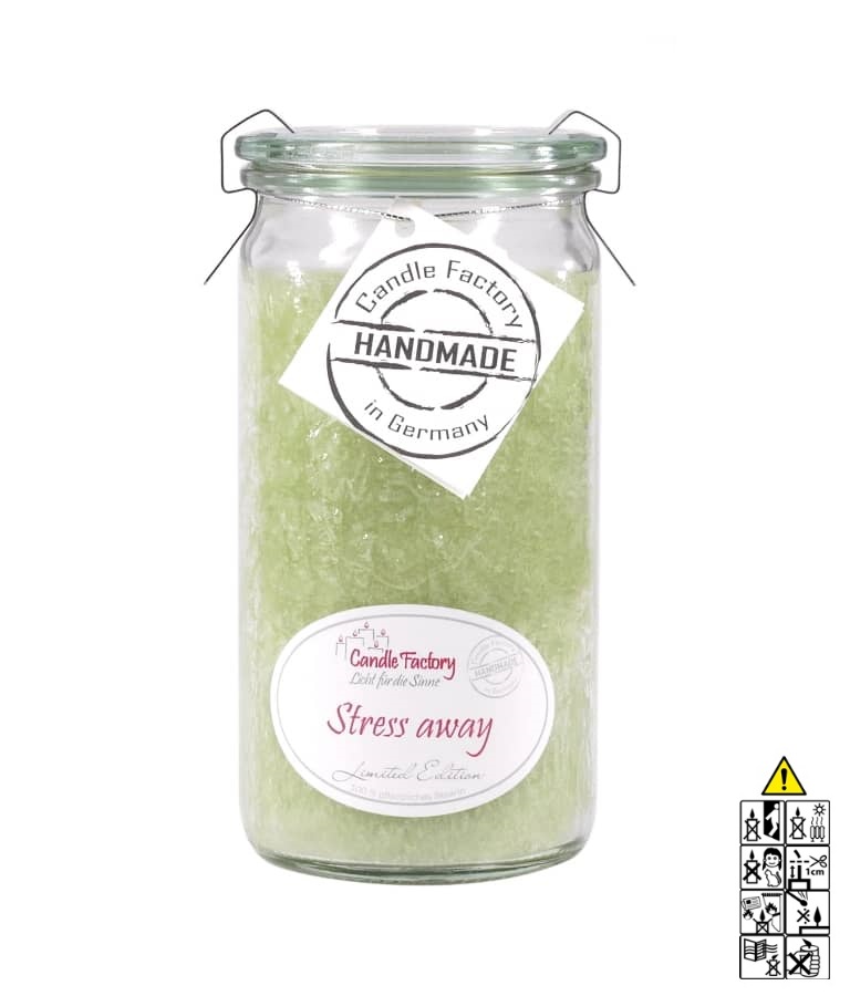 Stress-away Mini Jumbo hochwertige Duftkerze im Glas "Limited Edition