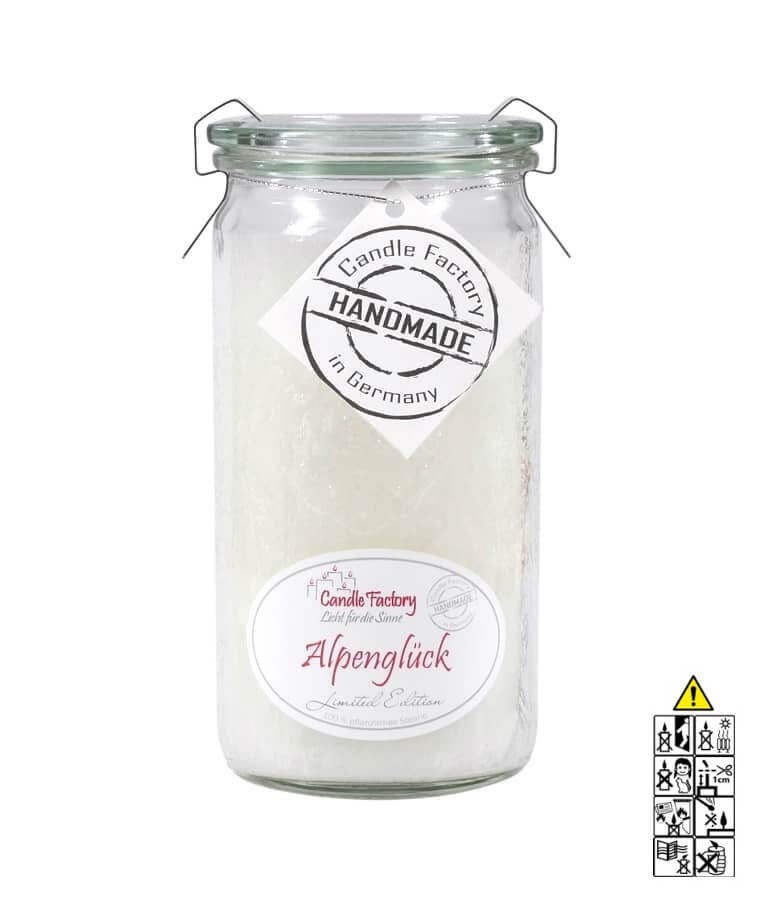 Alpenglück - Mini Jumbo Duftkerze im Glas von Candle Factory  "Limited Edition
