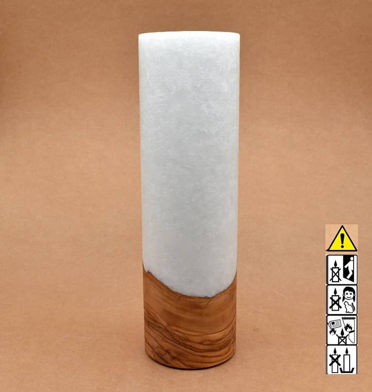 Hochzeitskerze, Kerze mit Holzeinsatz, Teelicht rund, Stearin, im Kerzen online Shop für Hochzeiten bestellen, günstig kaufen.