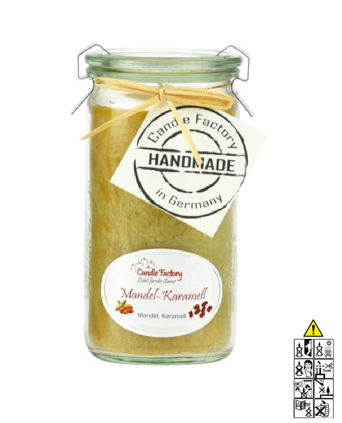 Hochwertige Duftkerze von Candle Factory Mandel Karamell Mini Jumbo im Glas g?nstig in Kerzen Online Shop kaufen. Duftkerzen im Glas. Geschenkidee Mandel Karamell Mini Jumbo im Glas