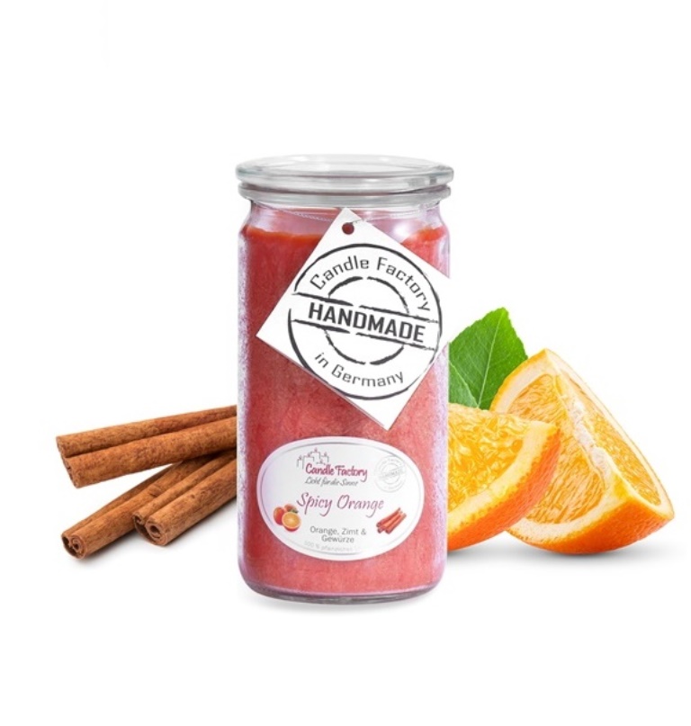 Hochwertige Duftkerze von Candle Factory Spicy Orange Mini Jumbo im Glas g?nstig in Kerzen Online Shop kaufen. Duftkerzen im Glas. Geschenkidee Spicy Orange Mini Jumbo im Glas