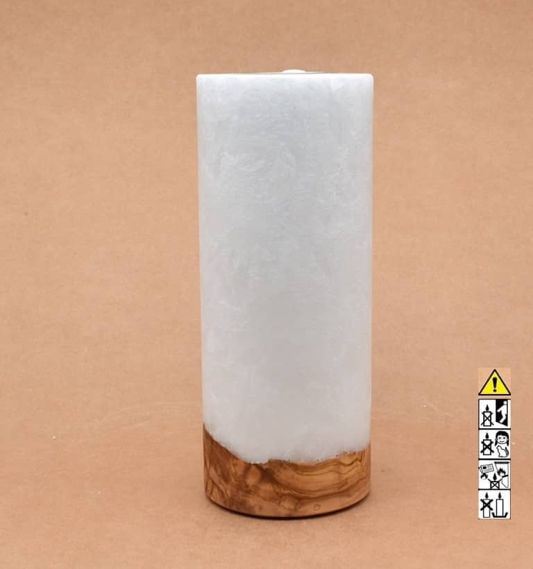 Hochzeitskerze, Kerze mit Holzeinsatz, Teelicht rund, Stearin, im Kerzen online Shop für Hochzeiten bestellen, günstig kaufen.