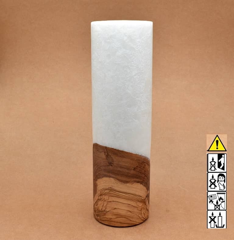 Hochzeitskerze, Kerze mit Holzeinsatz, Teelicht rund, Stearin, im Kerzen online Shop für Hochzeiten bestellen, günstig kaufen.