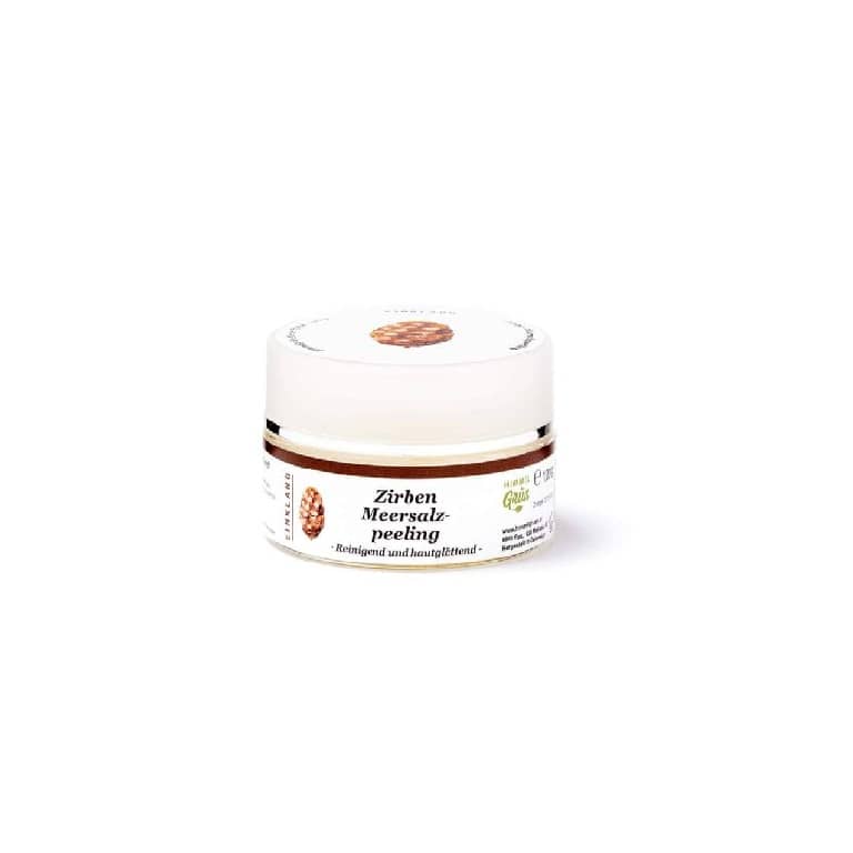 Meersalz Peeling mit Zirbe Hochwertige Geschenkidee Wellness Meersalz Peeling mit Zirbe online kaufen