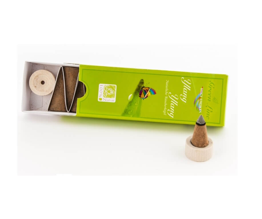 Ylang Ylang Räucherkegel - Green Line 16 g Räuchern mit Ylang Ylang Räucherkegel - Green Line 16 g