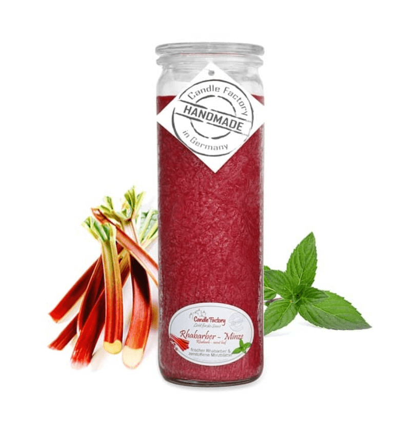 Rhabarber Minze - Big Jumbo Duftkerze im Glas von Candle Factory