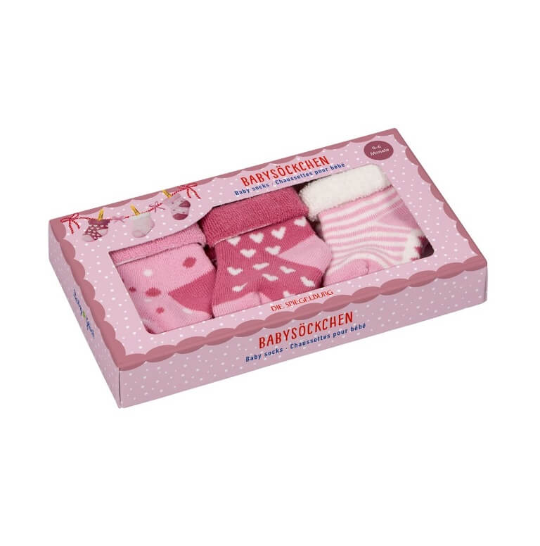Babysöckchen rosa (eine Größe / 0 - 6 Monate) BabyGlück.  Jetzt in unserem Geschenke Onlineshop kaufen.