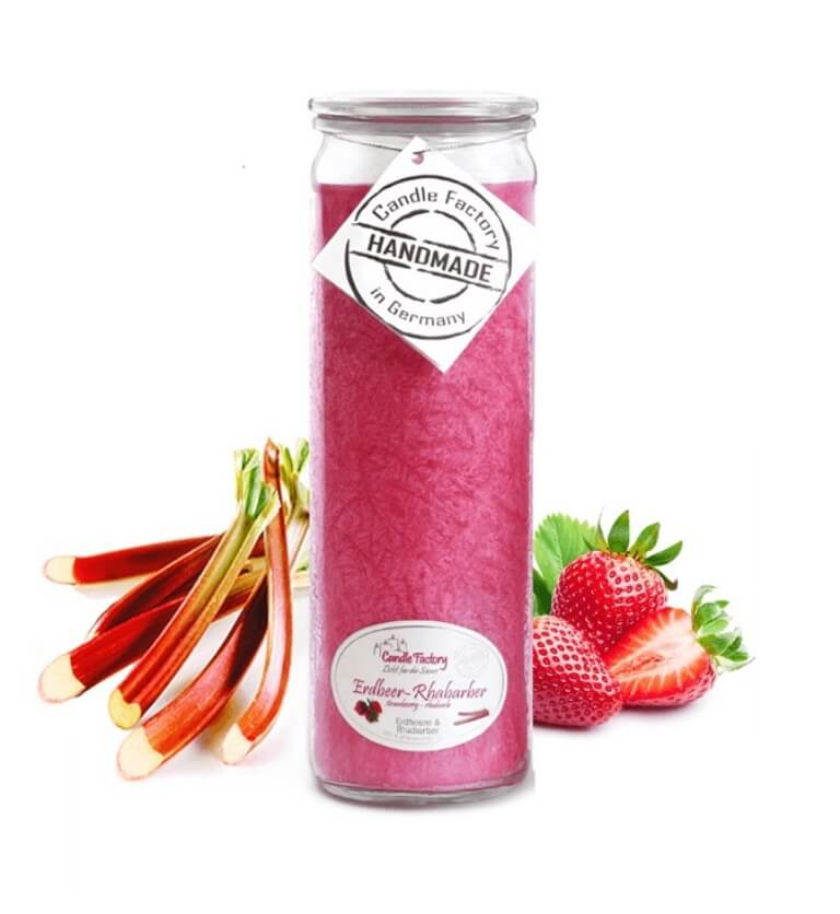 Hochwertige Duftkerze von Candle Factory Erdbeere-Rhabarber Big Jumbo g?nstig in Kerzen Online Shop kaufen. Duftkerzen im Glas. Geschenkidee Erdbeere-Rhabarber Big Jumbo.