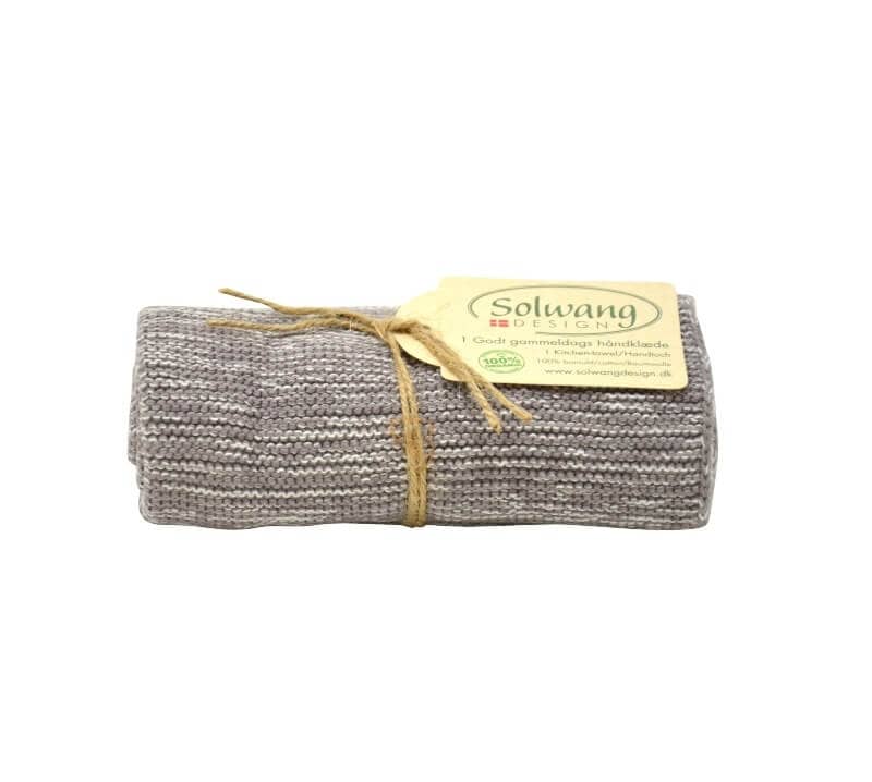 Solwang Handtuch ?ko-Tex Baumwolle Natur/Grau Mix Handtuch von Solwang im Onlineshop kaufen aus 32 x 47 cm Baumwolle gestrickt Natur/Grau Mix