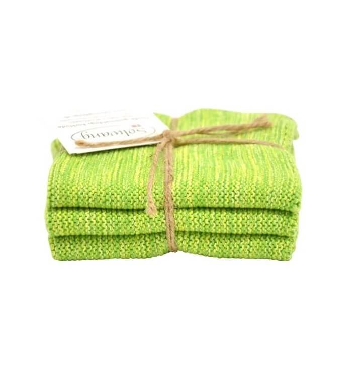 Solwang Wischtuch ?ko-Tex Baumwolle Gr?n Mix Wischtuch 3er Set von Solwang im Onlineshop kaufen aus 25 x 25 cm Baumwolle gestrickt 3 x Gr?n Mix