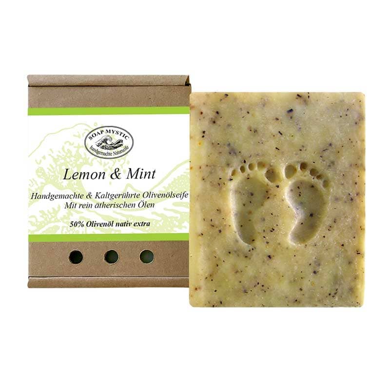 Kaltger?hrte Oliven?lseife Naturseife Lemon Mint Hochwertige handgefertigte Kaltger?hrte Oliven?lseife Naturseife Lemon & Mint. Nachhaltig Qualit?tsseifen online kaufen.
