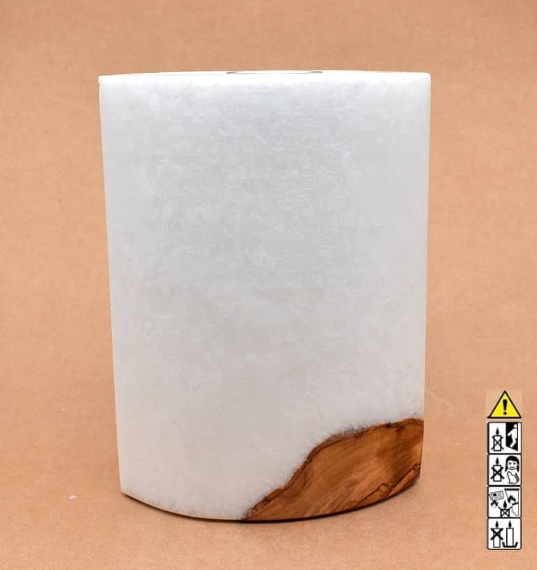 Kerze mit Holz Unikat Oval Kanten spitz 210 x 140 x 80 mm 1 x Teelicht. Jetzt in unserem Geschenke Onlineshop kaufen.
