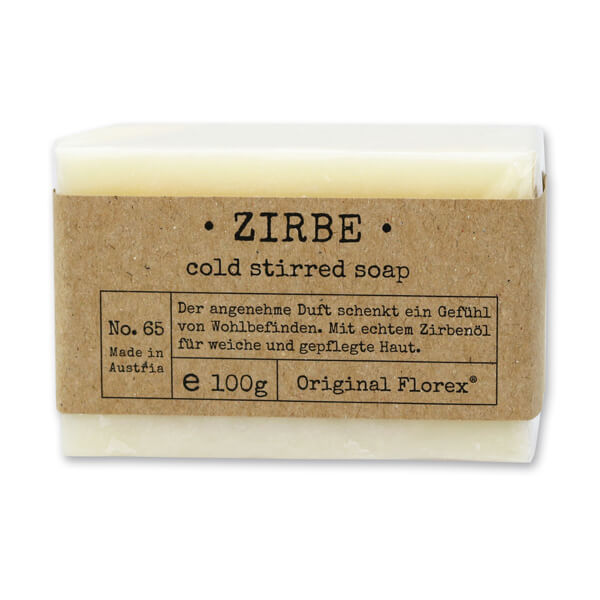 Zirbenseife 100 g kaltgerührt Florex Seife Zirbe 100 g mit echtem Zirbenöl für weiche und gepflegte Haut, in unserem online Shop kaufen