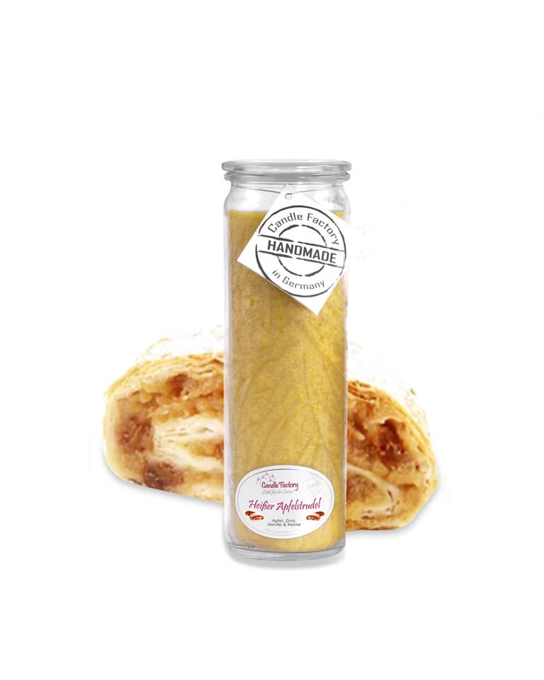Candle Factory Duftkerze im Weck Glas aus Stearinwachs mit dem Duft Heißer Apfelstrudel Big Jumbo