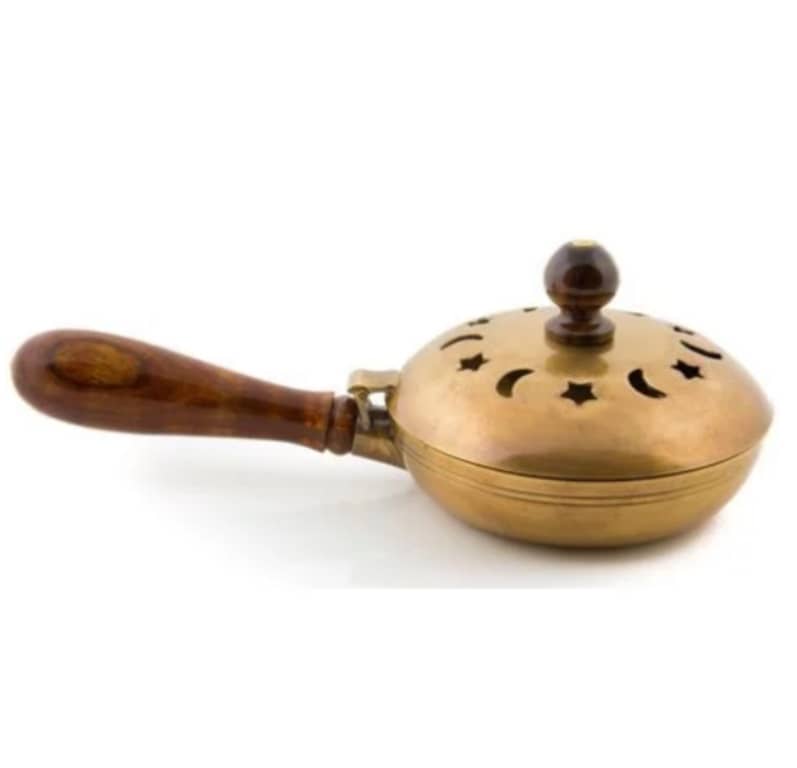 Räucherpfanne goldantik 12 cm Räuchern mit Räucherpfanne goldantik 12 cm