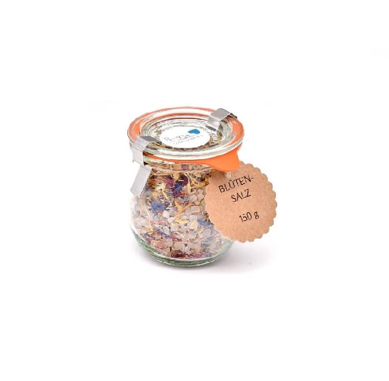 Blütensalz im Weckglas. Blütensalz im Weckglas.Blütensalz im Weckglas als Geschenk online kaufen.