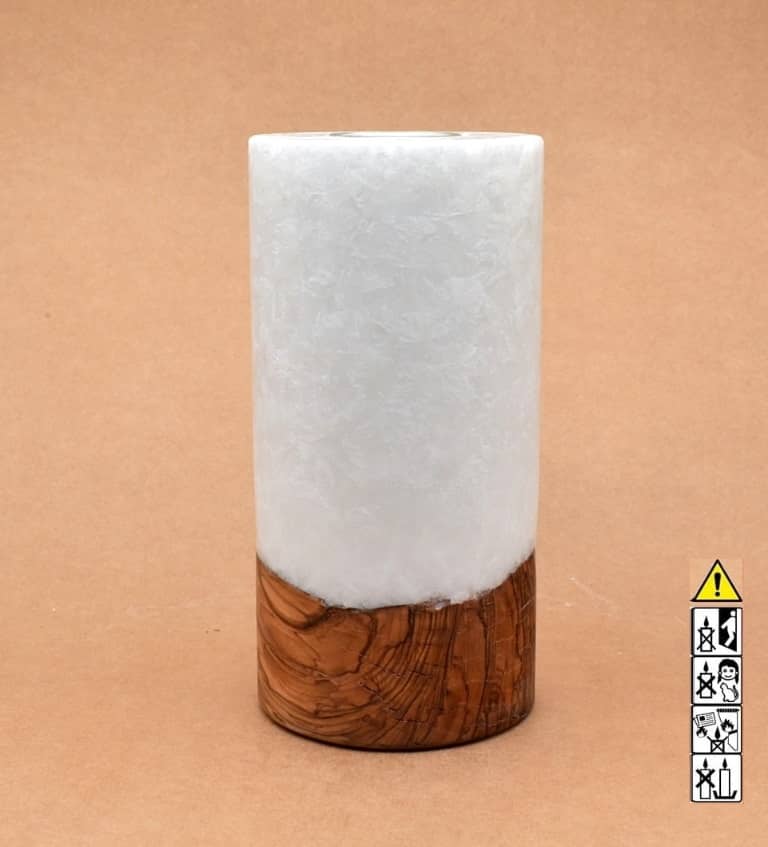 Hochzeitskerze, Kerze mit Holzeinsatz, Teelicht rund, Stearin, mit Individuelle, perönliche Hochzeitskerze  im Kerzen online Shop für Hochzeiten bestellen, günstig kaufen.