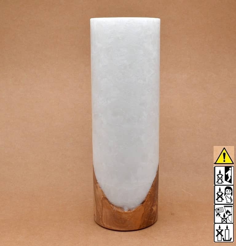 Kerze mit Holz Unikat Rund 100 x 300 mm mit Teelicht Nr.: 10 Kerze mit Holz Unikat Rund 100 x 300 mm mit Teelicht Nr.: 10