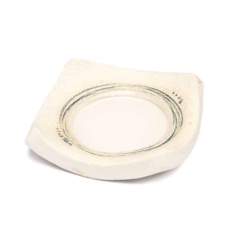 Keramikständer Ø 82 mm eckig Kreis hell A4