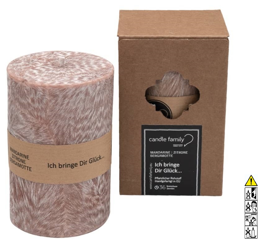 Stearinkerze Spruch Ich bringe dir Glück Nachhaltige Stearinkerze mit Spruch, Ich bringe dir Glück 65 x 100 cm Brenndauer 36 h online kaufen