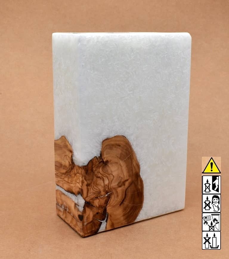 Kerze mit Holzelement für Hochzeitskerze ausgesucht. günstig in unserem Onlineshop kaufen. Personalisierte Geschenke online kaufen