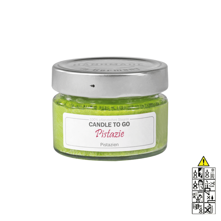 Pistazie - Candle to Go Reisekerze. Duftkerze im Glas von Candle Factory