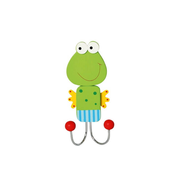 Kinder - Kleiderhaken 2-fach Motiv: "Frosch". Jetzt in unserem Geschenke Onlineshop kaufen.