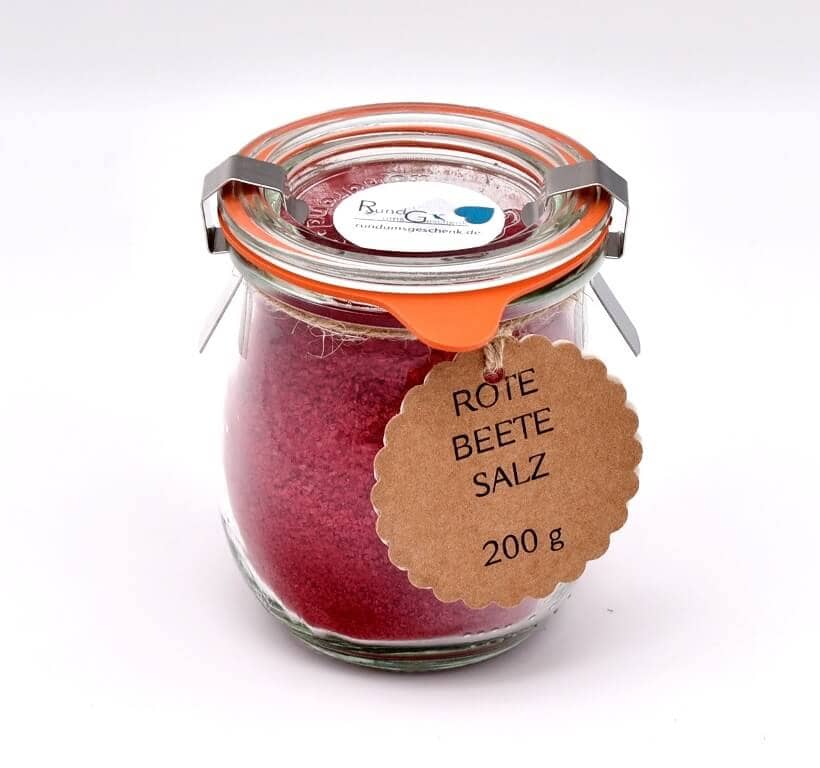 Rote Beete Salz 200 g im Weck Glas