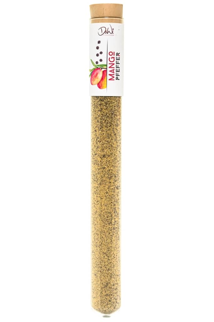 Mango Pfeffer in Spice Tube aus Glas ? 22mm Mango Pfeffer. Nachhaltig im Reagenzglas ? 22mm verpackt. Hochwertige kulinarische Produkte im Onlineshop kaufen.