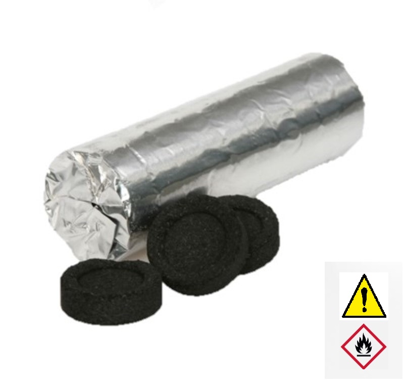 Kohle 40mm Rolle mit 10 Stück Räuchern mit Kohle 40mm Rolle mit 10 Stück