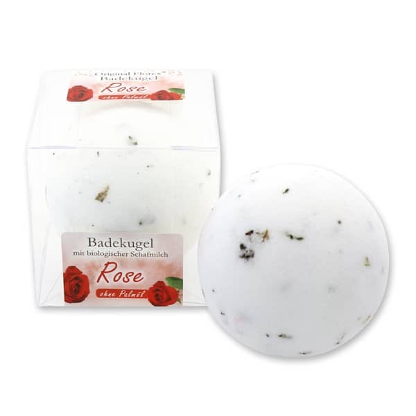 Badekugel Rose groß Florex Badekugel Rose mit Schafmilch und Rosenblüten groß, in unerem online Shop kaufen