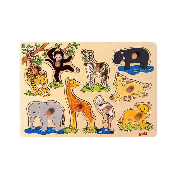 Steckpuzzle Afrikanische Tierkinder (ab 2 Jahre). Jetzt in unserem Geschenke Onlineshop kaufen.